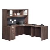Insight Series L-Shaped Desk & Hutch w/ Return