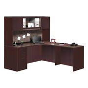 Insight Series L-Shaped Desk & Hutch & Doors w/ Return