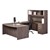 Insight Series U-Shaped Bow Front Desk & Hutch w/ Return
