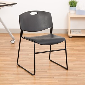 Heavy-Duty Plastic Stacking School Chair - Front