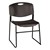 Heavy-Duty Plastic Stacking School Chair w/ Black Seat & Black Frame