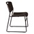 Heavy-Duty Plastic Stacking Chair w/ Black Seat & Black Frame - Side view