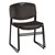 Heavy-Duty Plastic Stacking Chair w/ Black Seat & Black Frame - Multiple units shown stacked