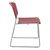 Heavy Duty Plastic Stacking Chair w/ Cranberry Seat & Silver Mist Frame - Side view