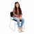 Heavy Duty Plastic Stacking Chair w/ Black Seat & Silver Mist Frame