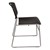 Heavy Duty Plastic Stacking Chair w/ Black Seat & Silver Mist Frame - Side view
