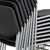Heavy Duty Plastic Stacking Chair w/ Charcoal Seat & Silver Mist Frame - Stacked - Shown in black