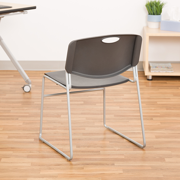 Heavy-Duty Plastic Stacking School Chair - Back