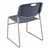 Heavy-Duty Plastic Stacking Chair w/ Navy Seat & Silver Mist Frame - Back view