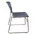 Heavy-Duty Plastic Stacking Chair w/ Navy Seat & Silver Mist Frame - Side view