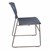 Heavy-Duty Plastic Stacking Chair w/ Navy Seat & Silver Mist Frame - Side view