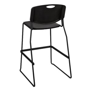Heavy-Duty Plastic Café Stool - Back view