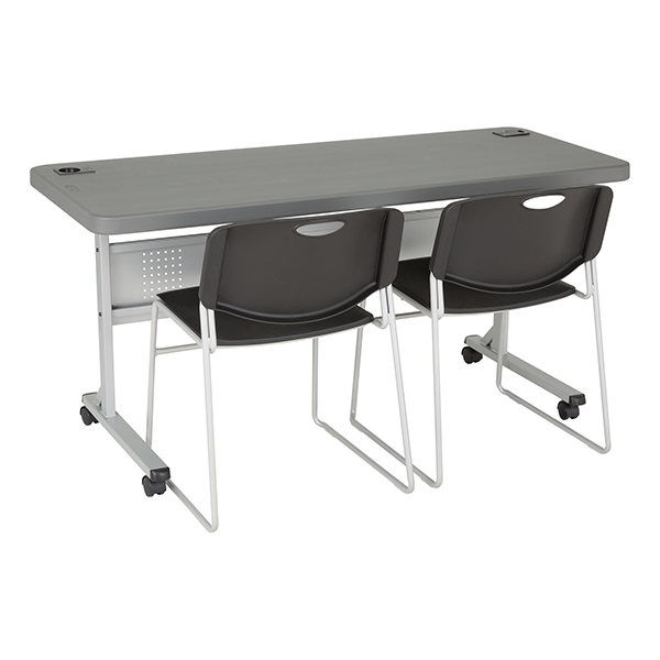 Flip & Store Blow-Molded Nesting Table - Chairs not included