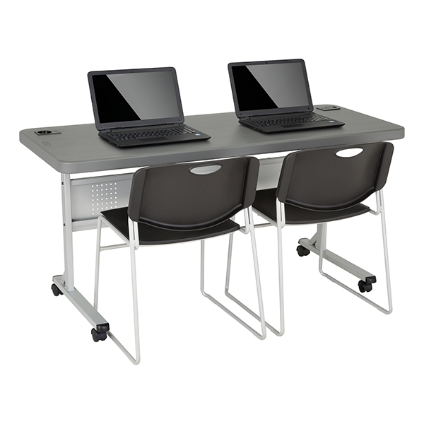 Blow-Molded Nesting Table & Heavy-Duty Stack Chair Set