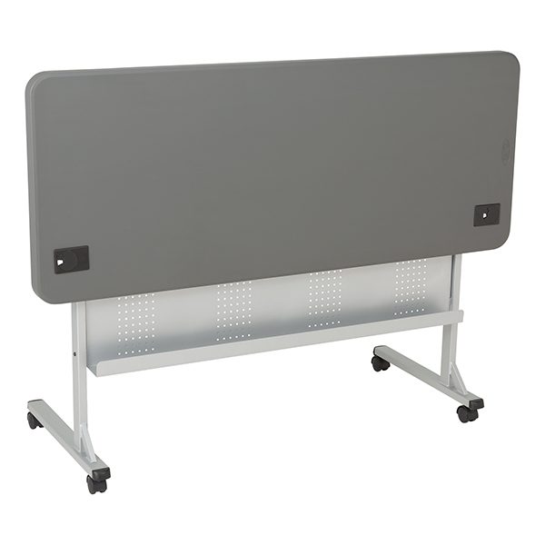 Flip & Store Blow-Molded Nesting Table - Folded