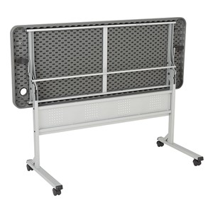 Flip & Store Blow-Molded Nesting Table - Folded - Back
