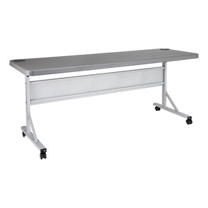 Flip & Store Blow-Molded Nesting Table & Ballard Mobile Plastic Stack Chair Set - Table