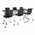 Flip & Store Blow-Molded Nesting Table & Ballard Mobile Plastic Stack Chair Set