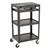 Adjustable-Height Metal AV Cart w/ Electric & Sliding Tray