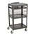 Adjustable-Height Metal AV Cart w/ Electric & Sliding Tray - Adjustability