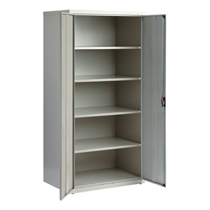 Tall Steel Storage Cabinet (24" D) - Gray