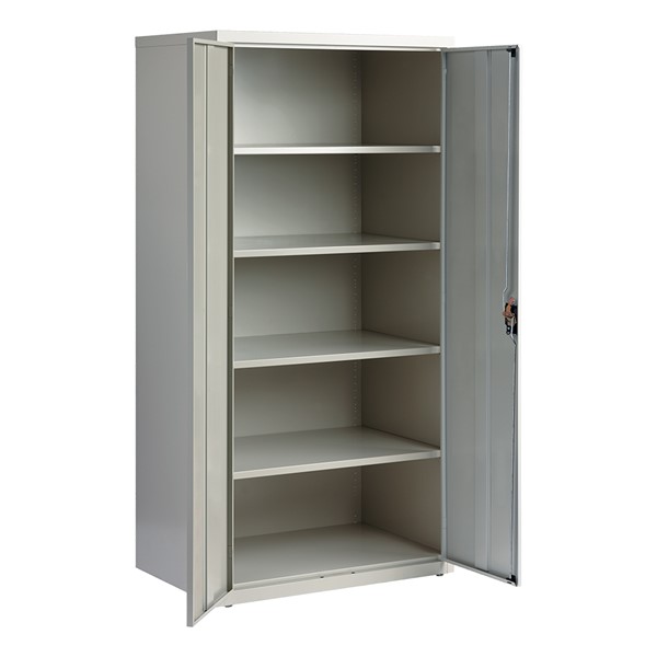 Tall Steel Storage Cabinet (24" D) - Gray