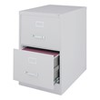 Vertical File Cabinet w/ Two Drawers - Legal Size (25" D) - Gray