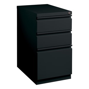 Three-Drawer Mobile Pedestal Cabinet - Black