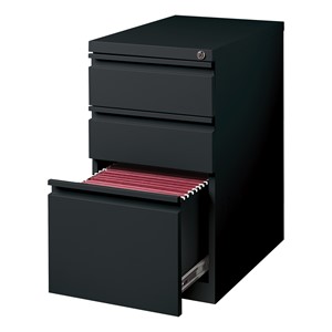 Three-Drawer Mobile Pedestal Cabinet - Black