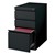 Three-Drawer Mobile Pedestal Cabinet - Black