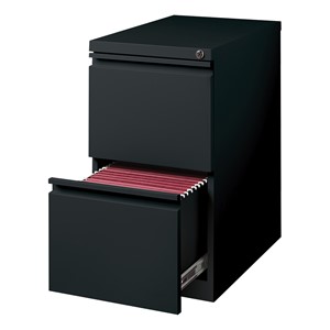 Two-Drawer Mobile Pedestal Cabinet - Black