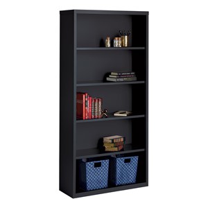 Metal Bookcase (72" H) - Black