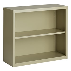 Metal Bookcase (30" H) - Putty