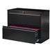 Lateral File Cabinet w/ Two Drawers (36" W) - Black