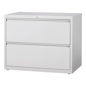 Lateral File Cabinet w/ Two Drawers (36" W) - Gray