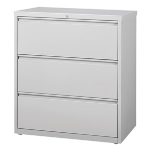 Lateral File Cabinet w/ Three Drawers (36" W) - Gray