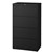 Lateral File Cabinet w/ Four Drawers - Black