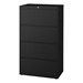 Lateral File Cabinet w/ Four Drawers - Black