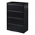 Lateral File Cabinet w/ Four Drawers - Black