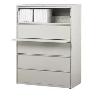 Lateral File Cabinet w/ Five Drawers-4hown  C Open