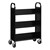 One-Sided Rolling Book Cart - Black