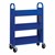 One-Sided Rolling Book Cart - Blue
