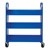 Double-Sided Sloped-Shelf Book Cart - Blue