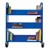 Double-Sided Sloped-Shelf Book Cart - Blue
