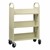 One-Sided Rolling Book Cart - Putty
