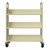 Double-Sided Sloped-Shelf Book Cart - Putty
