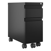 Two Drawer Mobile Zip Pedestal Cabinet