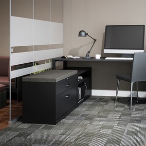 Sliding Door Two Shelf Credenza