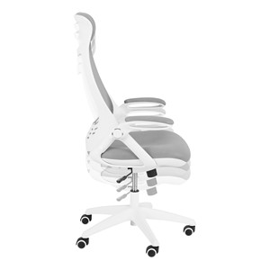 Contemporary High Back Office Chair w/ Flip Up Arms - Adjustable Seat Height