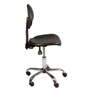 Industrial Polyurethane Stool w/ Tilt Control - Side view